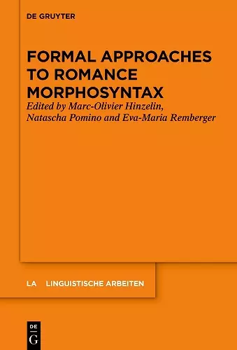 Formal Approaches to Romance Morphosyntax cover