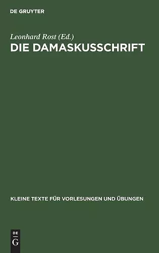 Die Damaskusschrift cover