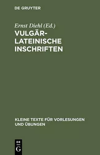 Vulgärlateinische Inschriften cover