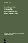 Vulgärlateinische Inschriften cover