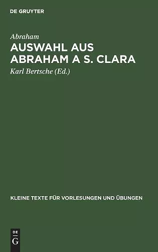 Auswahl aus Abraham a S. Clara cover