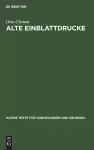 Alte Einblattdrucke cover