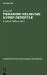 Menandri reliqviae nvper repertae cover