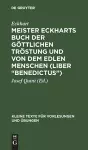 Meister Eckharts Buch Der Göttlichen Tröstung Und Von Dem Edlen Menschen (Liber "Benedictus") cover