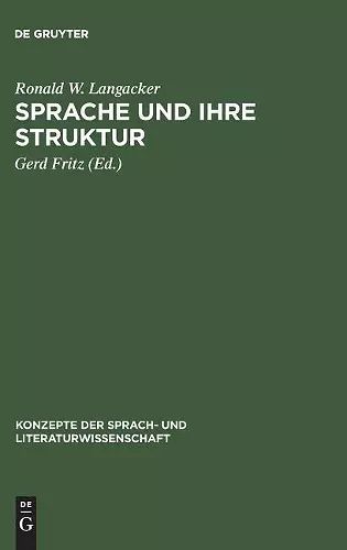 Sprache und ihre Struktur cover