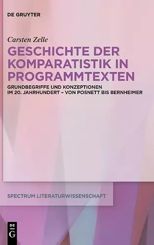 Geschichte Der Komparatistik in Programmtexten cover