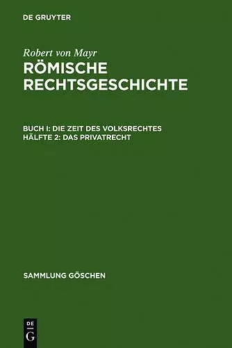 Das Privatrecht cover