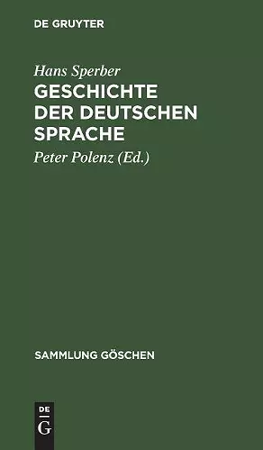 Geschichte der deutschen Sprache cover