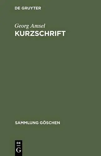 Kurzschrift cover