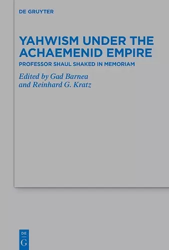 Yahwism under the Achaemenid Empire cover