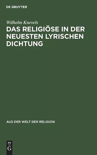 Das Religiöse in der neuesten lyrischen Dichtung cover