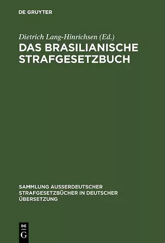 Das Brasilianische Strafgesetzbuch cover