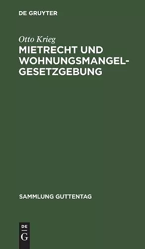 Mietrecht Und Wohnungsmangelgesetzgebung cover