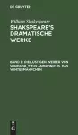 Die lustigen Weiber von Windsor. Titus Andronicus. Das Wintermährchen cover