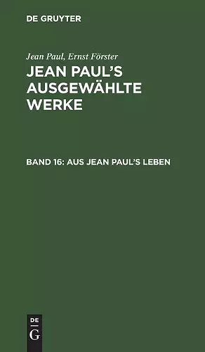 Aus Jean Paul's Leben cover