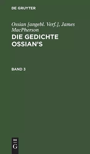 Die Gedichte Ossian's cover