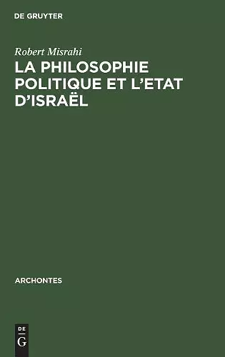 La philosophie politique et l'Etat d'Israël cover