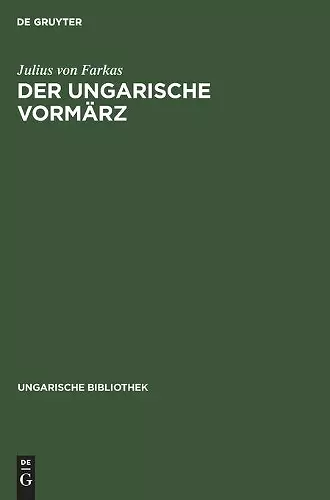 Der Ungarische Vormärz cover