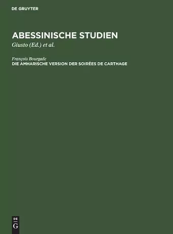 Die Amharische Version Der Soirées de Carthage cover
