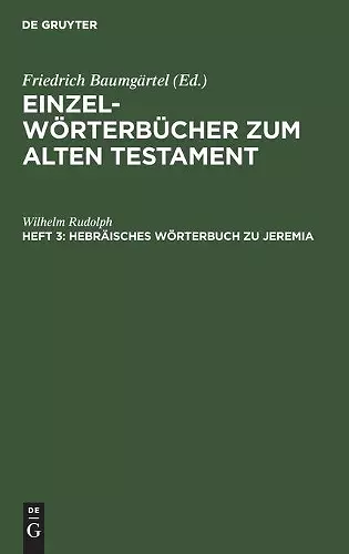 Hebräisches Wörterbuch Zu Jeremia cover