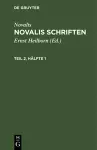 Novalis Schriften cover