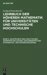 Hauptpunkte Der Analytischen Geometrie Des Raumes, Grundbegriffe Der Differential- Und Integralrechnung cover