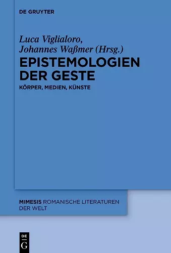 Epistemologien der Geste cover