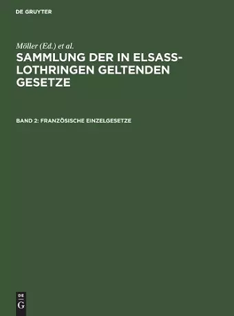 Französische Einzelgesetze cover