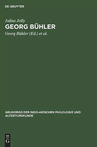 Georg Bühler cover