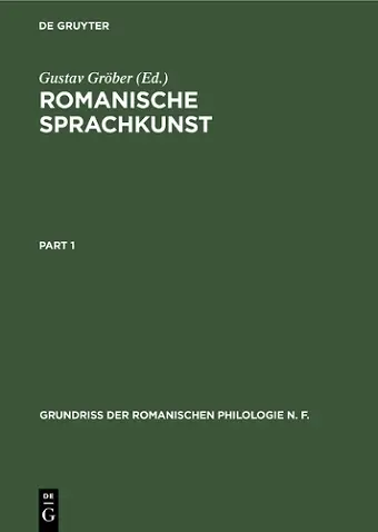 Romanische Sprachkunst cover