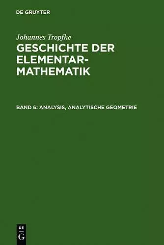 Analysis, analytische Geometrie cover