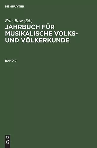 Jahrbuch für musikalische Volks- und Völkerkunde. Band 2 cover