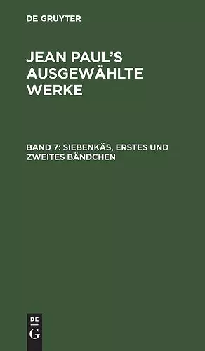 Siebenkäs, Erstes Und Zweites Bändchen cover