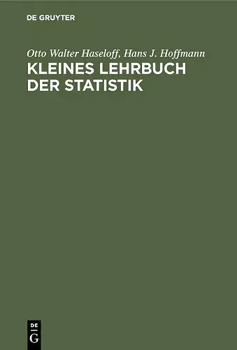 Kleines Lehrbuch der Statistik cover