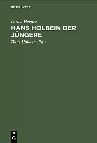 Hans Holbein der Jüngere cover
