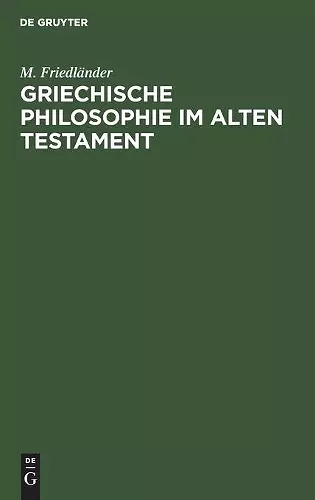 Griechische Philosophie Im Alten Testament cover