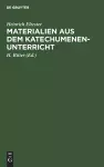 Materialien Aus Dem Katechumenen-Unterricht cover