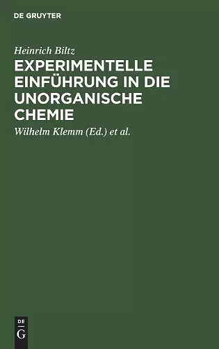 Experimentelle Einführung in Die Unorganische Chemie cover