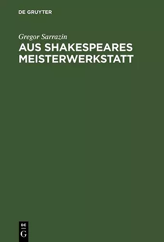 Aus Shakespeares Meisterwerkstatt cover