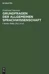 Grundfragen Der Allgemeinen Sprachwissenschaft cover