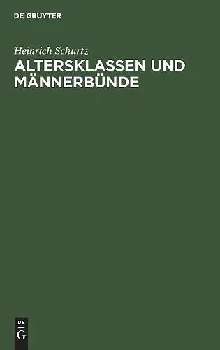 Altersklassen und Männerbünde cover