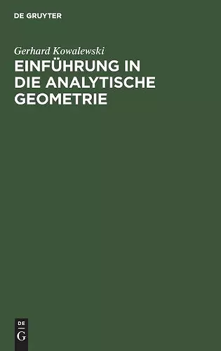 Einführung in Die Analytische Geometrie cover