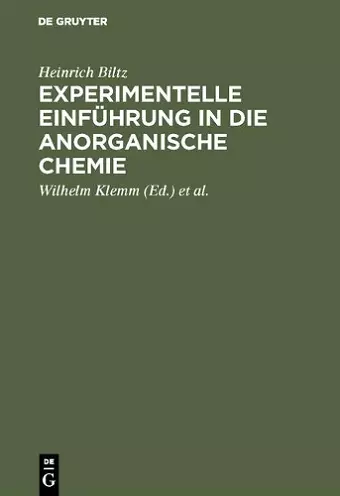 Experimentelle Einführung in die anorganische Chemie cover