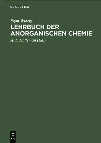 Lehrbuch der anorganischen Chemie cover