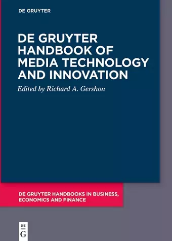 De Gruyter Handbook of Media Technology and Innovation cover
