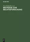 Beiträge Zur Rechtsforschung cover