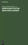 Germanistische Abhandlungen cover