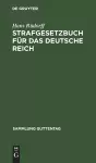 Strafgesetzbuch für das Deutsche Reich cover