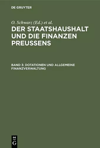 Dotationen und Allgemeine Finanzverwaltung cover