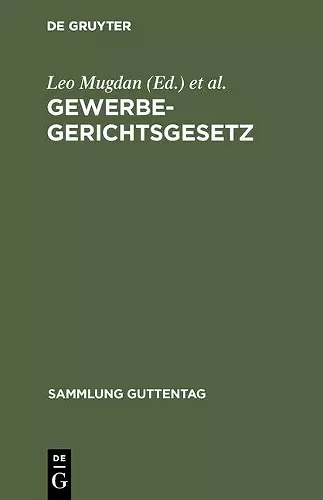 Gewerbegerichtsgesetz cover